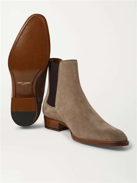 magic fox brown chukka superdry ysl|SAINT LAURENT Wyatt Leather Chelsea Boots for Men .